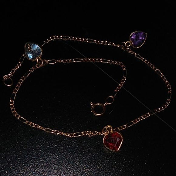 Jewelry - 10kt solid  pure gold gem bracelet